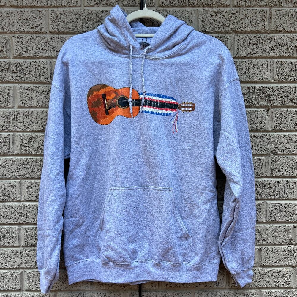 Willie Nelson Trigger Acoustic Guitar Hoodie Medium
